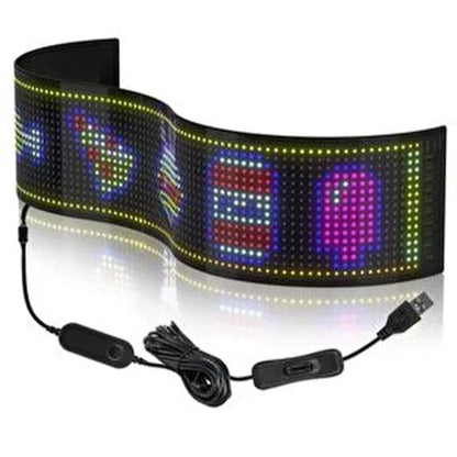 176*19 cm, 16*192 ledli matreix panel dijital ekran led usb çıkışlı kumandalı telefon uygulamadan kotrollü - G6G