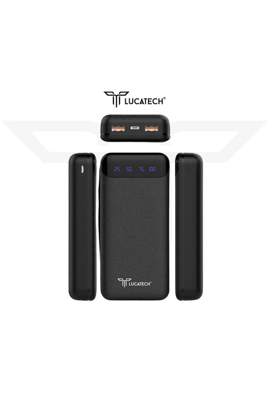 22500 mAh çift USB ve 25w PD girişli turbo destekl led seviye ışıklı taşınabilir Powerbank lp-504