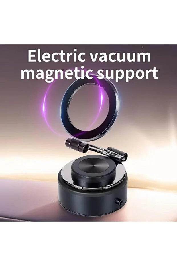Elektrikli vakumlu magsafe magnetli araç içi telefon tutucu 360 derece döner - R2N - KolayMagza