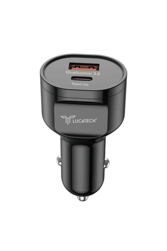 Lc-148 usb+typeC çift çıkışlı turbo destekli araç şarj başlık 45W