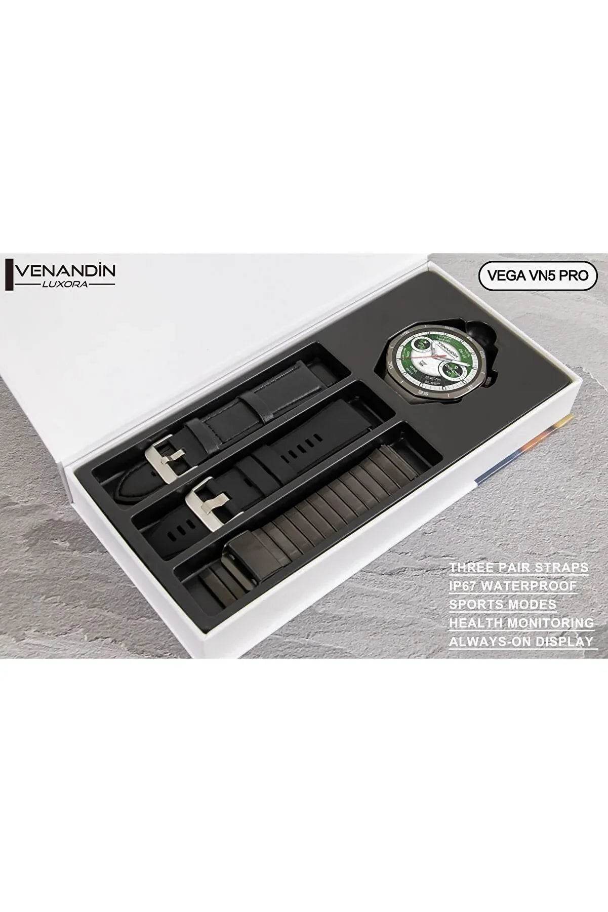 Venandin vega vn5 pro – 1,60 inç büyük ekranlı, çift kordon hediyeli akıllı saat - A2L - KolayMagza