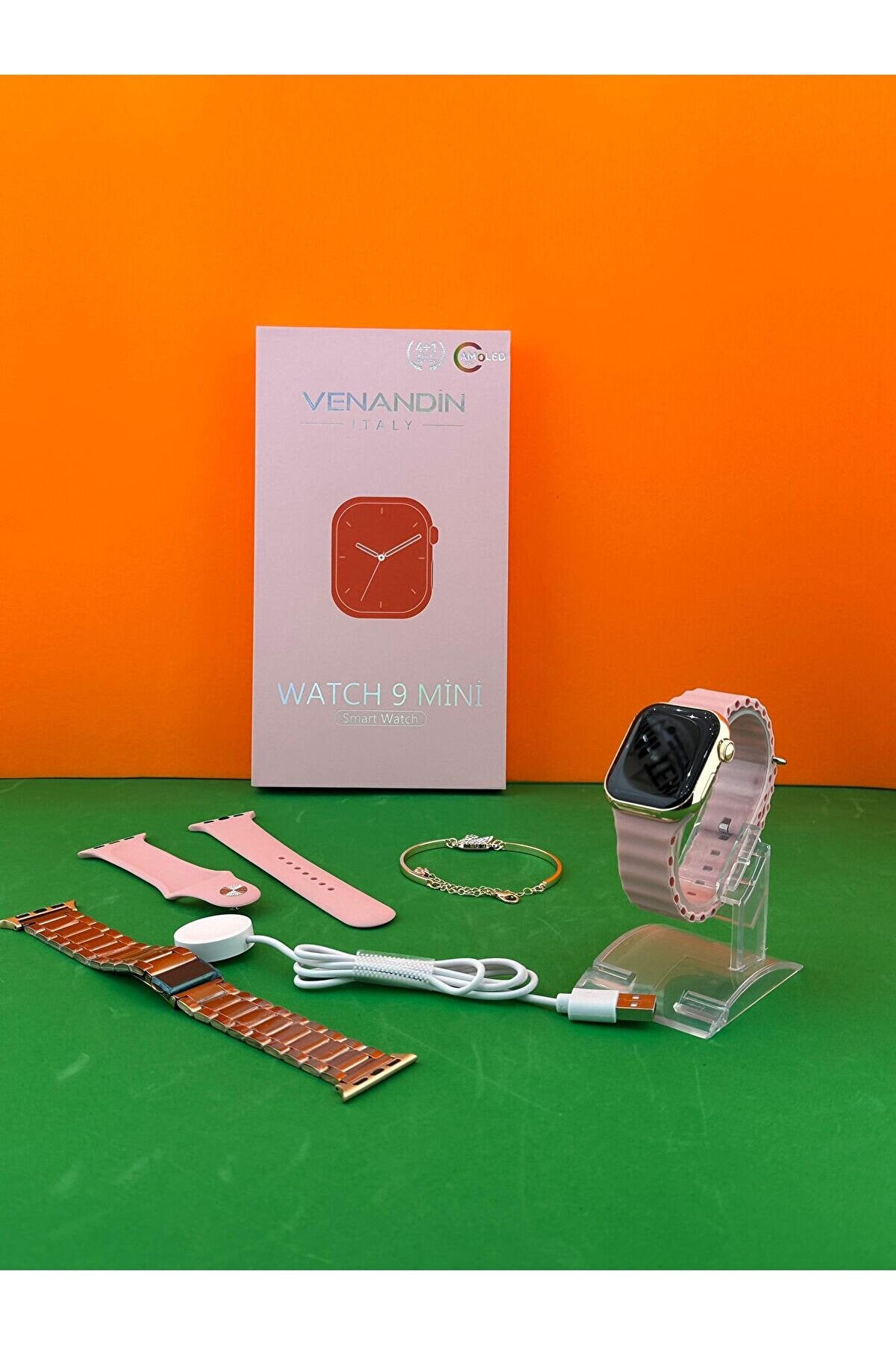 Venandin watch 9 mini 41mm bayan akıllı saat – amoled ekran, şık tasarım, sağlık & spor takibi, uzun pil ömrü