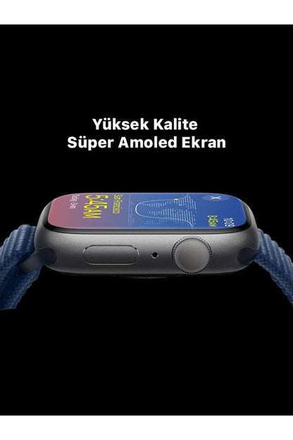 Rm timeless 9 pro+ 45mm amoled ekran akıllı saat – 7 kordonlu & kılıflı, bluetooth arama, sağlık & spor takibi, uzun pil ömrü