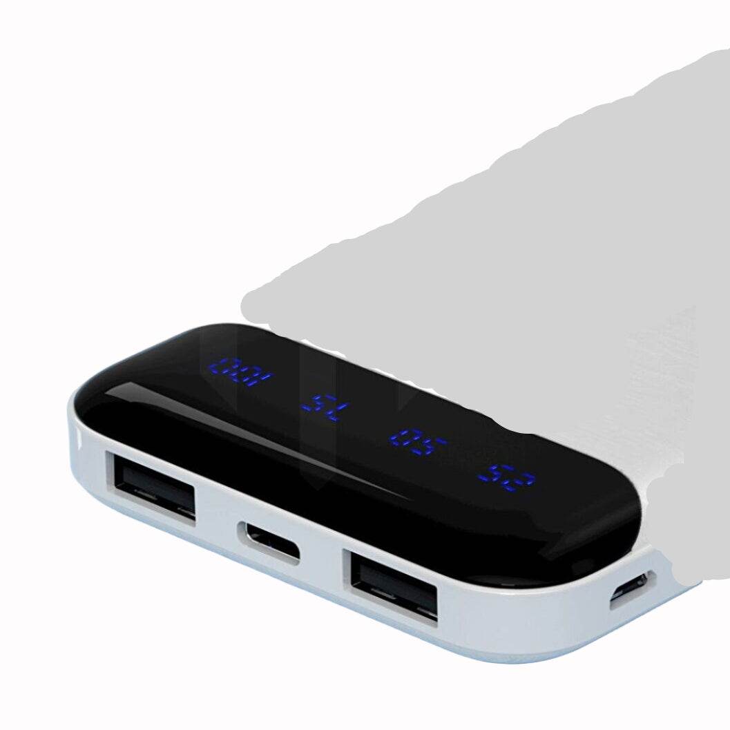 12500 mah hızlı şarj destekli çift usb ve typec mikro girişli taşınabilir led göstergeli powerbank lp-503 - P1C - KolayMagza