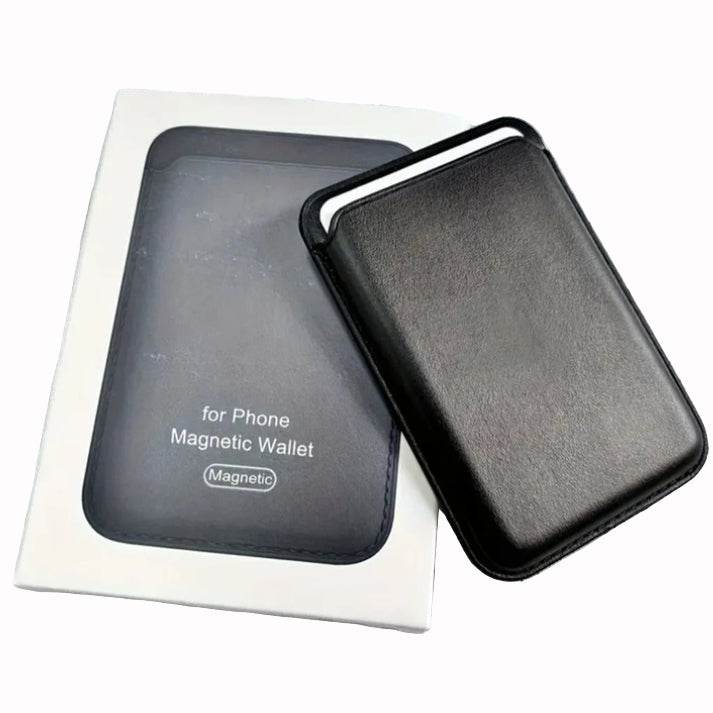 Magsafe uyumlu deri kartlık | telefon arkasına mıknatıslı yapışan cüzdan | iphone ile uyumlu şık ve ince tasarım - G4E - KolayMagza
