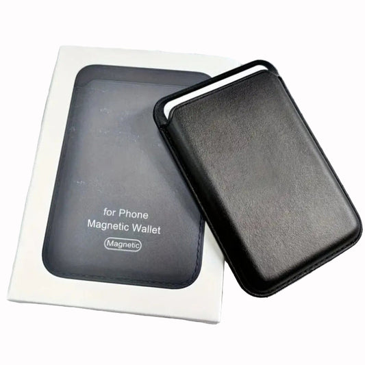 Magsafe compatible leather card holder | magnetic wallet that adheres to the back of the phone | stylish and slim design compatible with iPhone - G4E