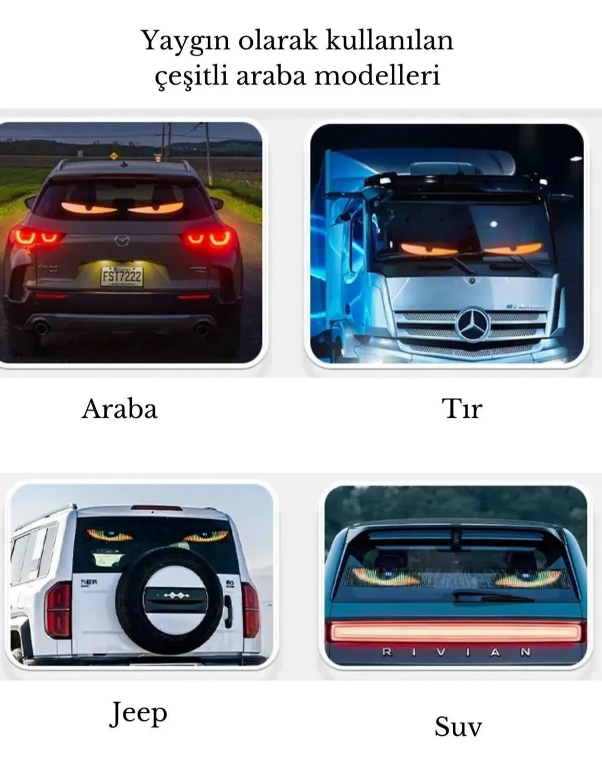 Truck eye LED matrix flexible panel with remote control