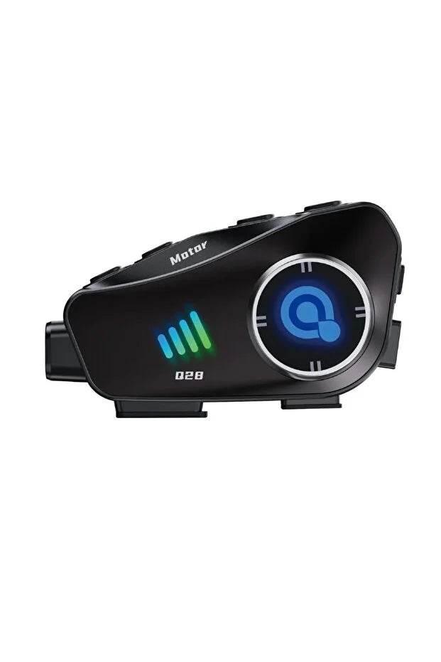 Q28 1080P kameralı Intercom +32GB SD Kartlı Bluetooth Motorsiklet Kask Kulaklığı İnterkom su geçirmez - G6O - KolayMagza KM Technology