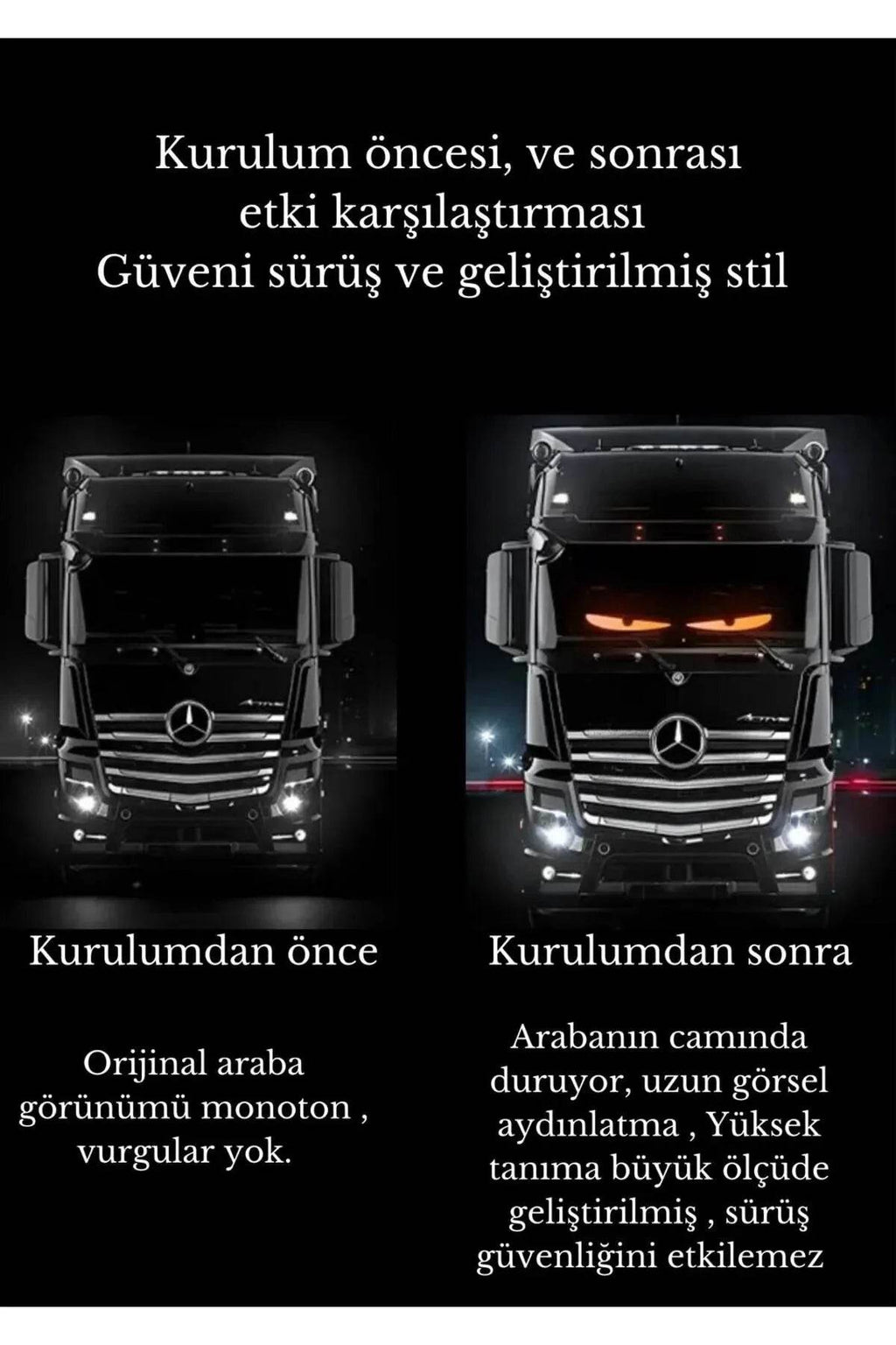 Kamyon gözü led matrik esnek paneli kumandalı - G6F - KolayMagza