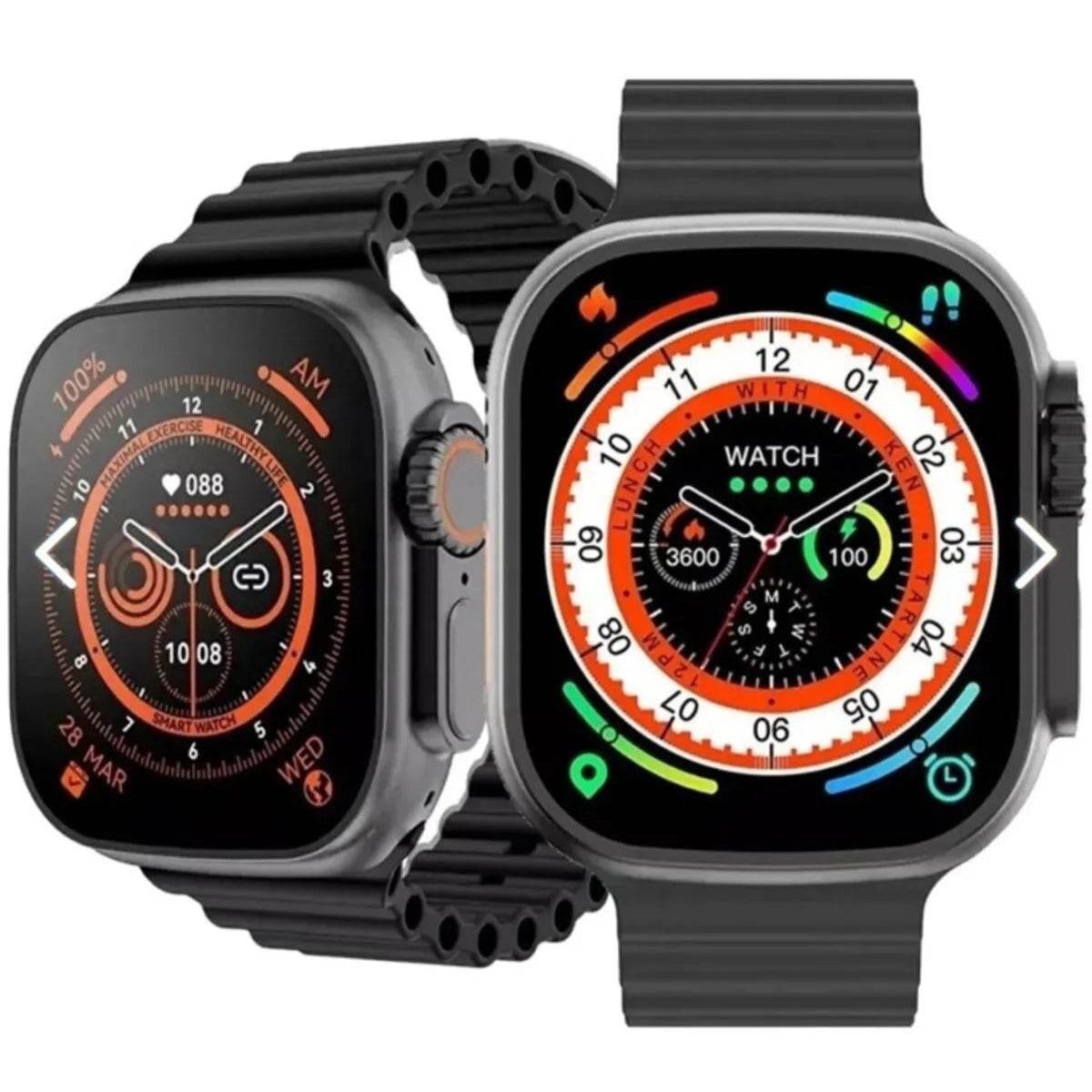 T800 ultra 49mm 1.99” ekranlı akıllı saat – çift kordon, ios & android uyumlu - A2B - KolayMagza