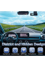 F8 4K Ultra Hd Ekranlı Ön Kamera Video Kaydedici Araç Kamerası Wi-Fi, IR Gece Görüşü, APP Kontrol DashCam - G6S - KolayMagza KM Technology