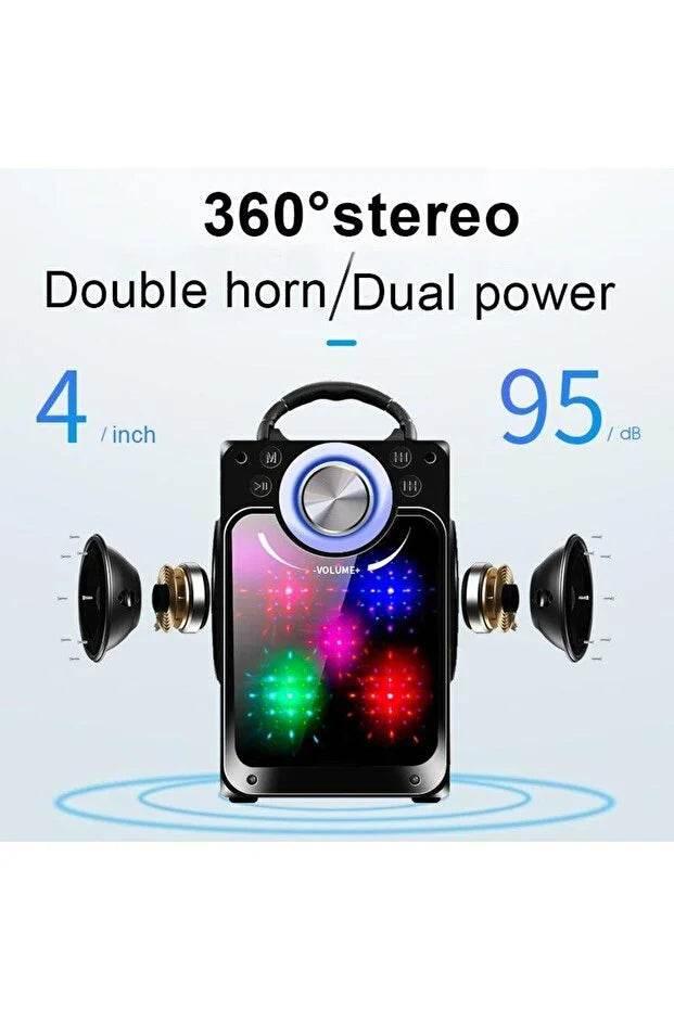 Kbroad kts-882s bluetooth hoparlör | kablosuz mikrofonlu, yüksek ses, taşınabilir karaoke partisi hoparlörü - H2N - KolayMagza KM Technology