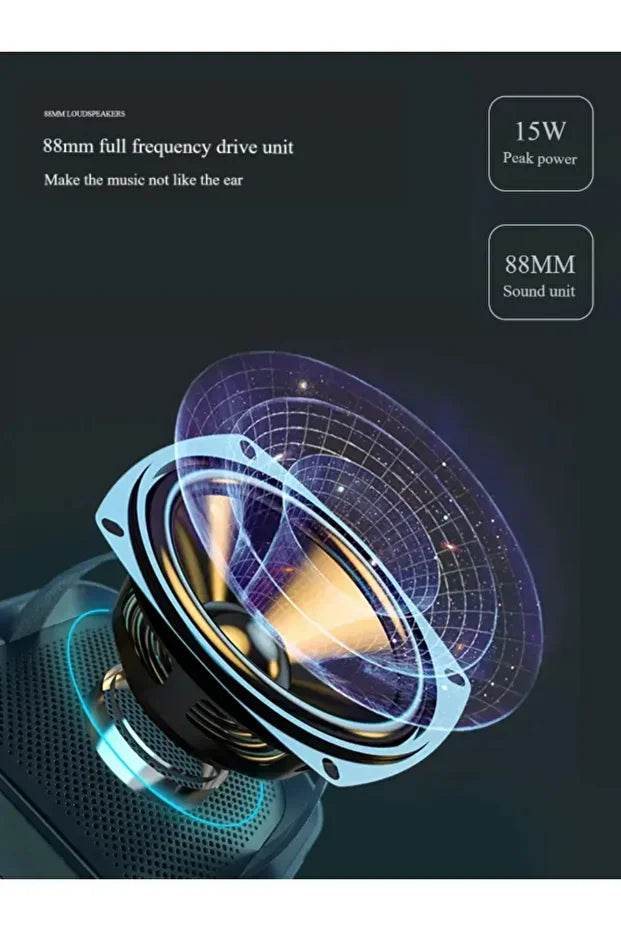 Z9 speaker mikrofonlu tws radyolu aramalı sd kart/usb destekli bluetooth hoparlör - H3S - KolayMagza