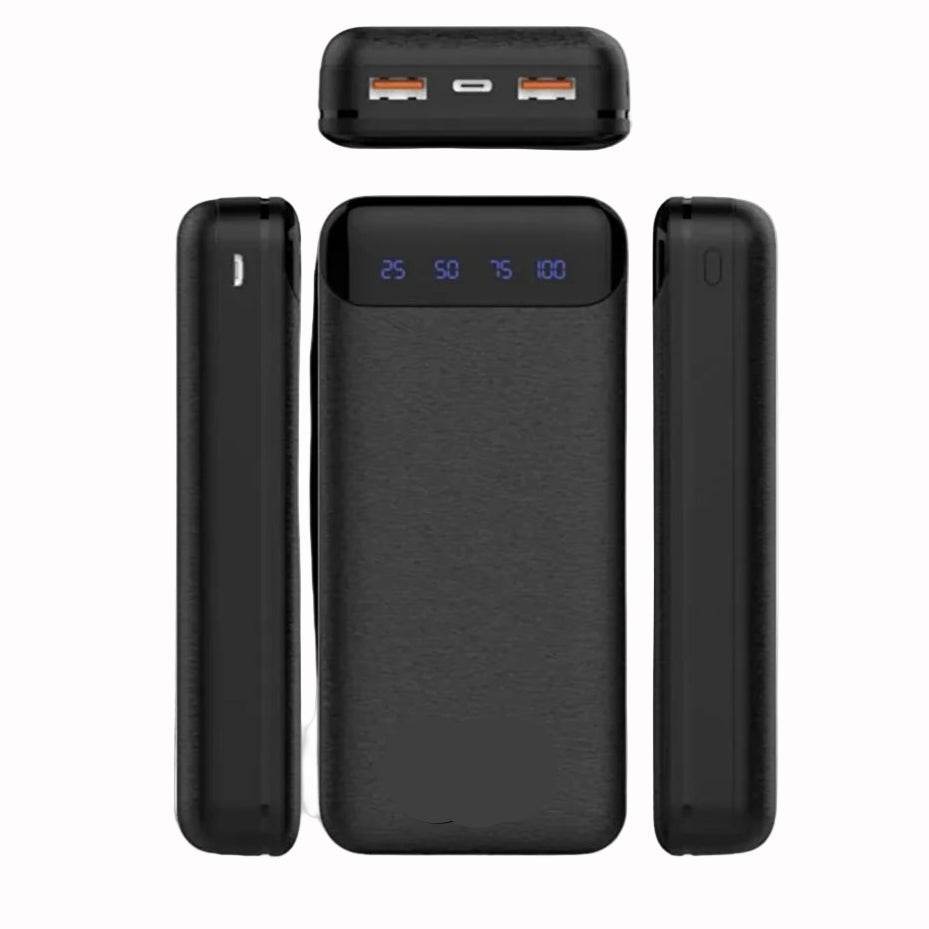 22500 mah çift usb ve 25w pd girişli turbo destekl led seviye ışıklı taşınabilir powerbank lp-504 - P1A - KolayMagza