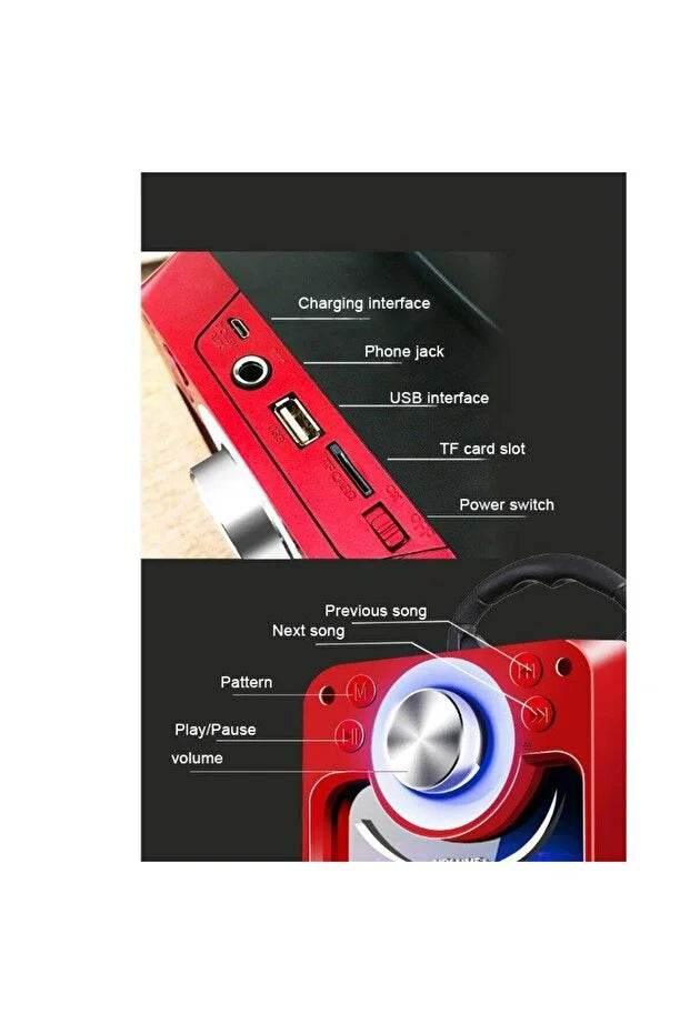 Kbroad kts-882s bluetooth hoparlör | kablosuz mikrofonlu, yüksek ses, taşınabilir karaoke partisi hoparlörü - H2N - KolayMagza KM Technology