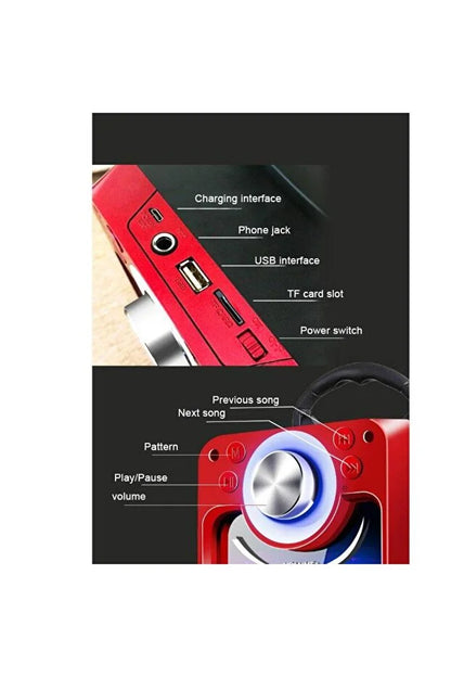 Kbroad kts-882s bluetooth speaker | loud portable karaoke party speaker with wireless microphone - H2N