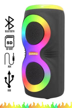 Ms-3637bt ışıklı bluetooth hoparlör – çift 4 inç, mikrofonlu, taşınabilir - H2G - KolayMagza