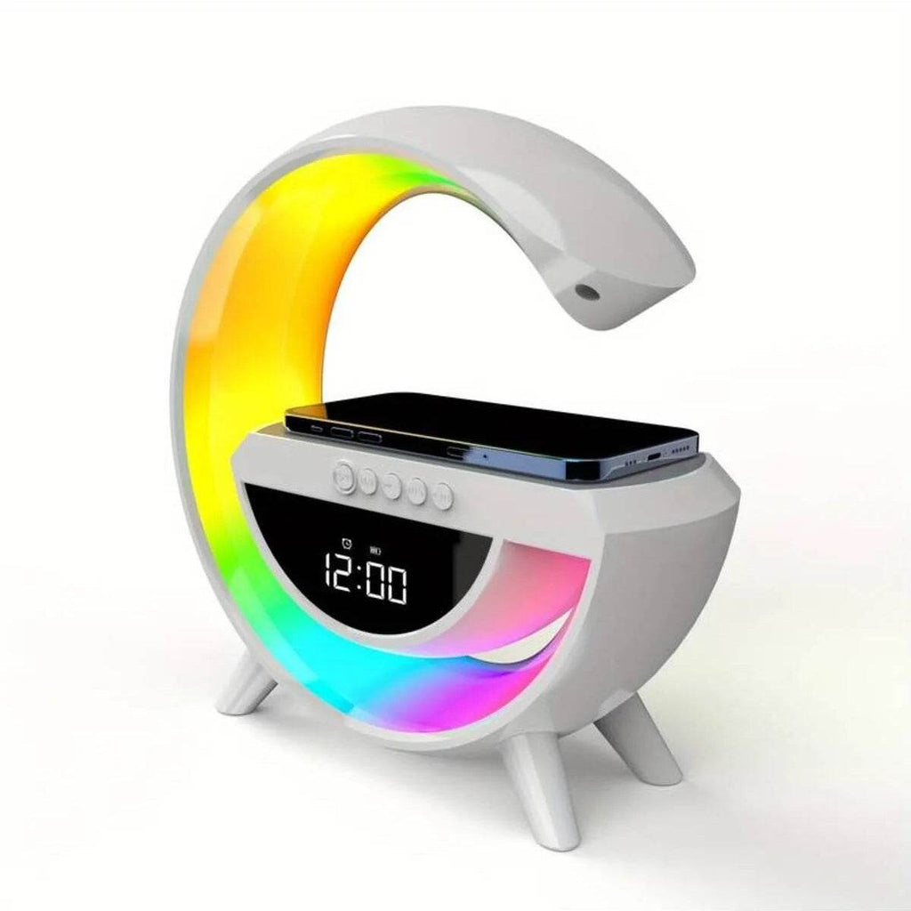 Hm-2309 rgb ışıklı kablosuz hoparlör - 15w güç, saatli, şarjlı, müzik ve tarz bir arada! - H2S - KolayMagza