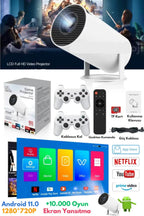 2,4G kablosuz game oyun projeksiyon çift kollu kumandalı youtube netflix destekliultra HD - G5X - KolayMagza