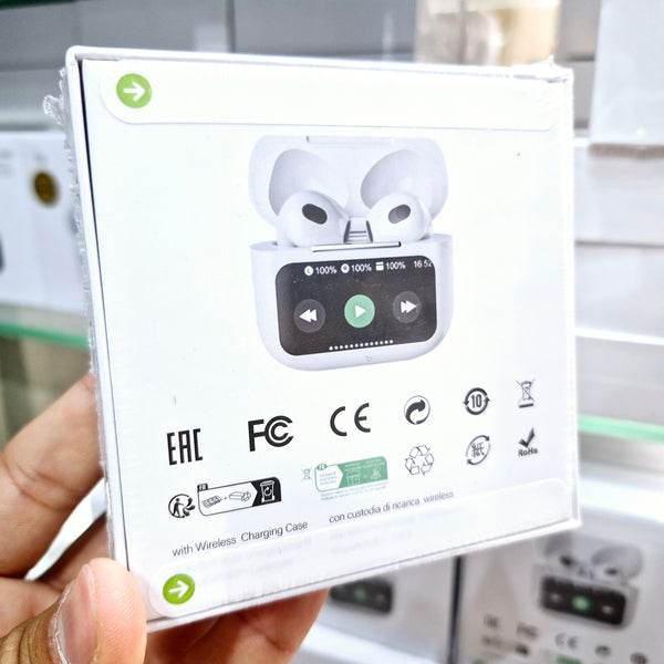 Ekranlı airpods 4.nesil anc dokunmatik bluetooth kulaklık t12 - B2S - KolayMagza