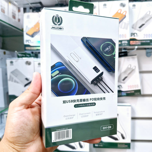 10,000 mah çift USB çıkışlı typeC micro girişli 22,50w hızlı şarj destekli powerbank dy-09