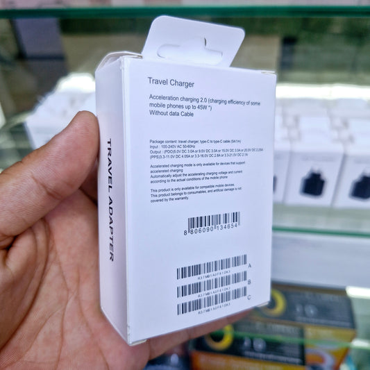 Logosuz 45w typeC çıkışlı süper fast çift şimşek hızli şarj başlık