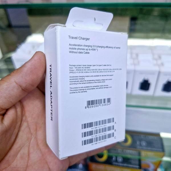 45W TypeC çıkışlı süper fast destekli şarj başlık