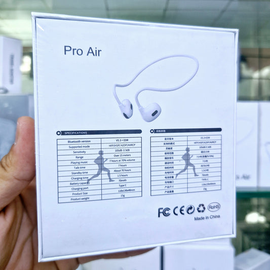 Pro air esne arkası kulak asmalı kulak içi 5,3v spor bluetooth kulakık