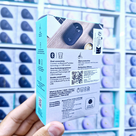 logitech m350 slim sessiz modern ofis bluetoothlu 18 ay pil ömürlü kablosuz mouse