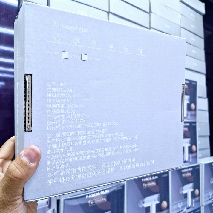 Fascia gun vucut masaj aleti farklı başlıklı şarjlı 2400mah m80 - G4Y - KolayMagza