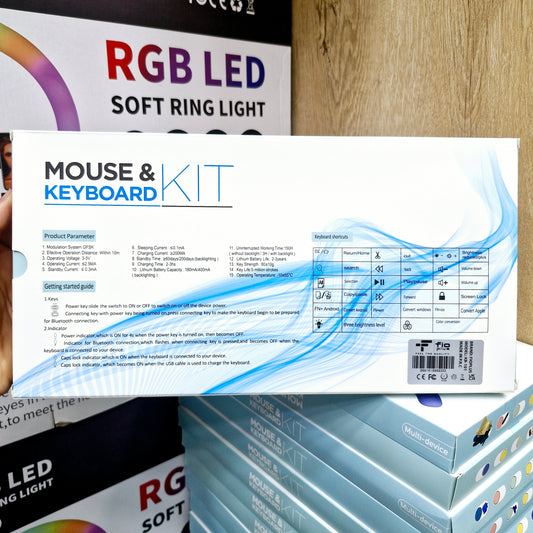 Kablosuz mouse & klavye seti şarj edilebilir Bluetoothlu taşınabilir mouse & keyboard kit