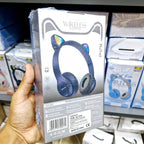 P47m kedili led ışıklı katlanabilir hafıza kartı destekli kafa üstü bluetooth kulaklık - U1G - KolayMagza