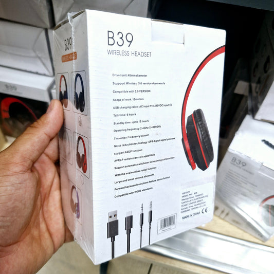 P39 hafıza kartı aux destekli 5.0v bluetooth kafa üstü kulaklık
