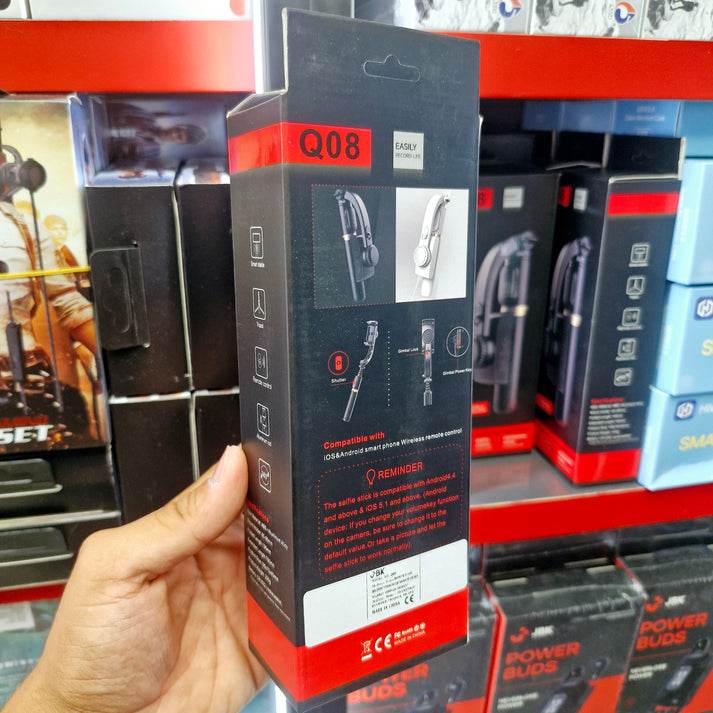 Q08 3‑in‑1 gimbal selfie sopa | bluetooth’lu 360° döner tripodlu telefon sabitleyici - G3Z - KolayMagza