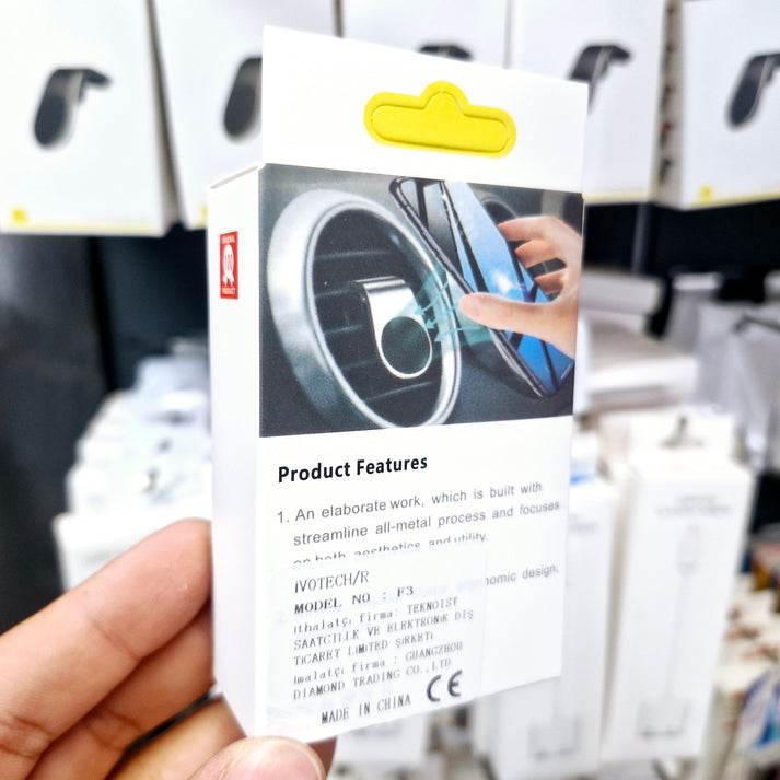 Havalandırma izgaraya takılan magnetik mini araç tutucu - R1S - KolayMagza