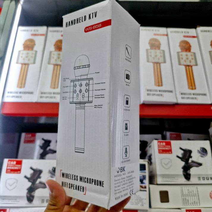 Karaoke mikrofonlu bluetooth aux usb hafıza kart destekli hoperlör - H1N - KolayMagza