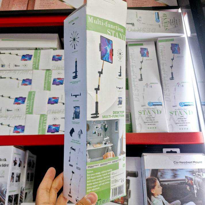 Çok amaçlı 360 derece ayarlanabilir masa üstü metal tablet ve telefon tutucu 21a-3 - N1N - KolayMagza
