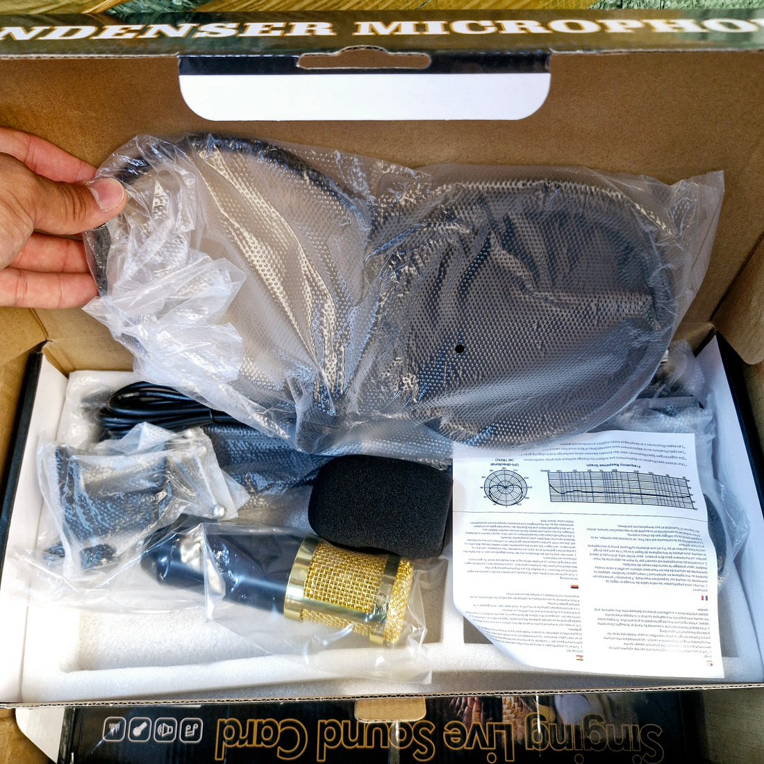 Pazeriz professional studio sound recording and podcast microphone bm800 - G2E