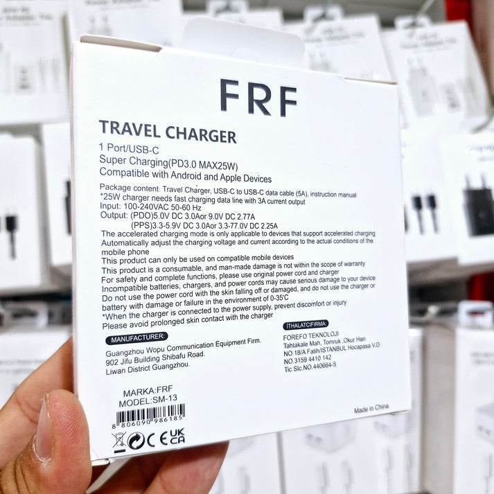 Logosuz 25w süper hızlı typec çıkışlı başlık adaptör ve typec to typec 1m kablo pd şarj set - S2A - KolayMagza