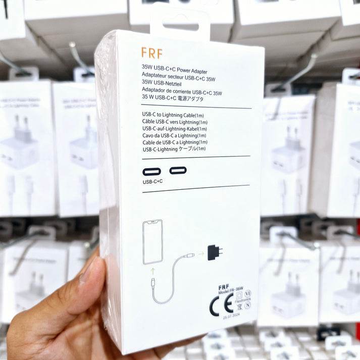 Logosuz 35w çift typec çıkışlı ve typec to lightning pd kablo şarj seti - S3L - KolayMagza