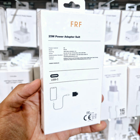 Logosuz 25w typec çıkışlı 15 pro max başlık ve typec to typec kablo yeni nesil şarj seti - S3M