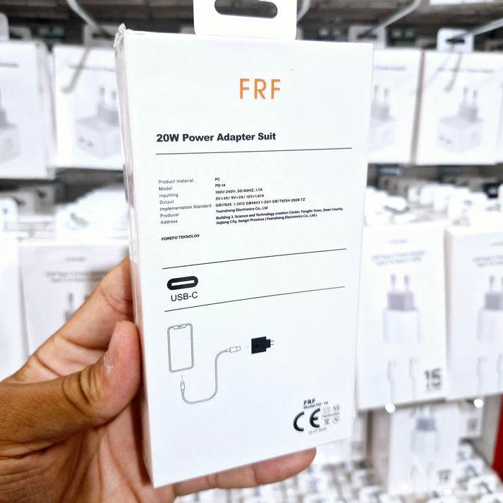 Logosuz 20w typec çıkışlı başlık ve 1m typeC lightning kablo şarj seti - S3K - KolayMagza