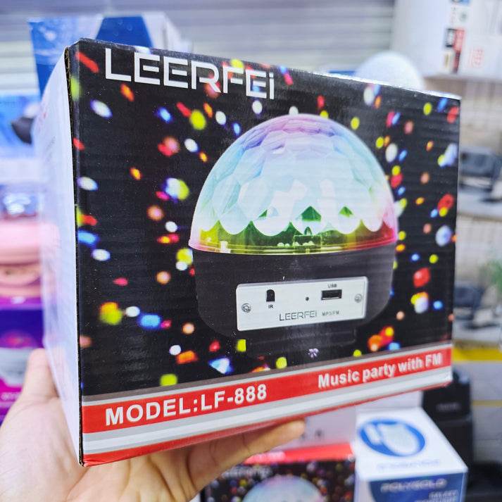 Disco topu kumandalı ışık (mp3 led magic ball) usb sd kart hafıza destekli bluetooth hoperlör - H1A - KolayMagza