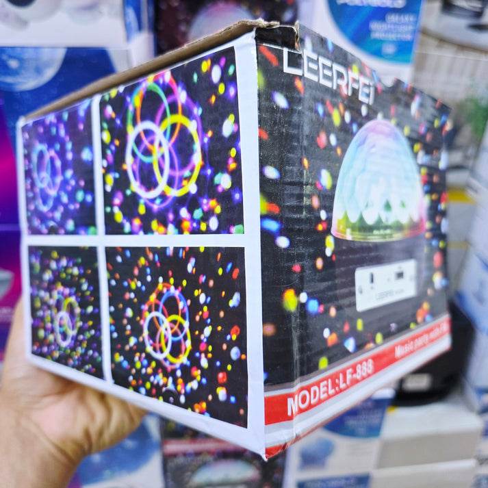 Disco topu kumandalı ışık (mp3 led magic ball) usb sd kart hafıza destekli bluetooth hoperlör - H1A - KolayMagza