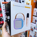 Tek karaoke mikrofonlu ışıklı bluetooth hoparlör k12 - H2E - KolayMagza