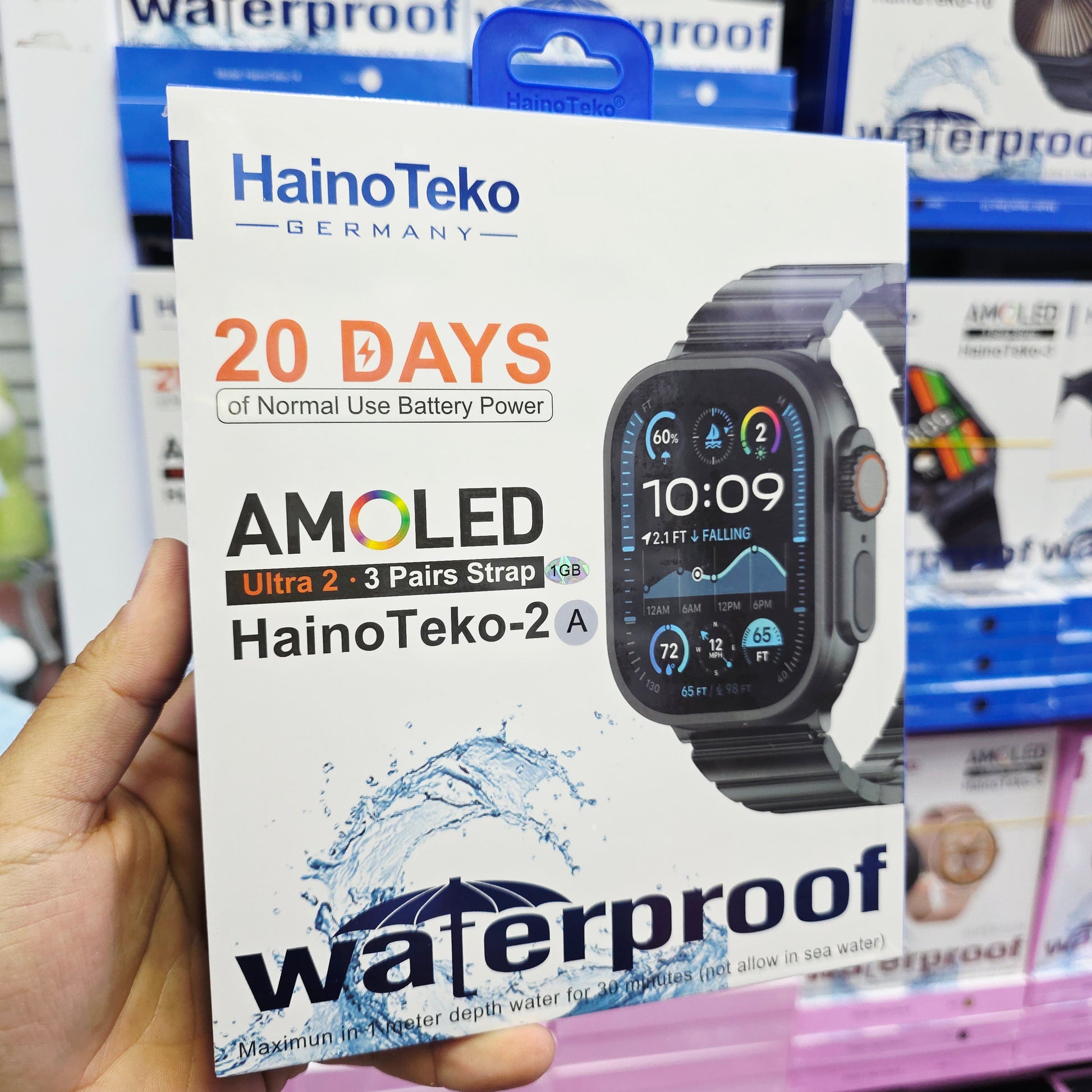 Teko-2 amoled ekranlı ultra2 20 günlük pil ömürlü 3 kordonlu akıllı saat - A2Q