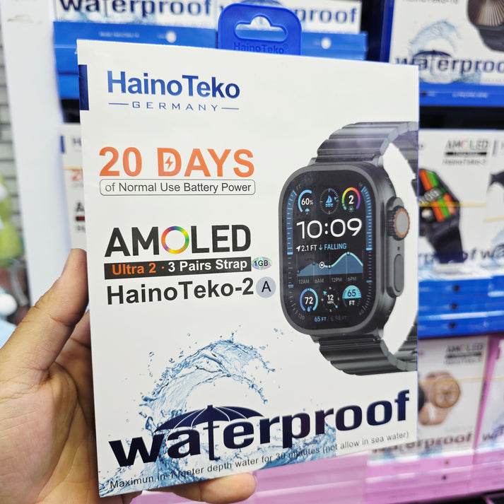 Teko-2 amoled ekranlı ultra2 20 günlük pil ömürlü 3 kordonlu akıllı saat - A2Q - KolayMagza