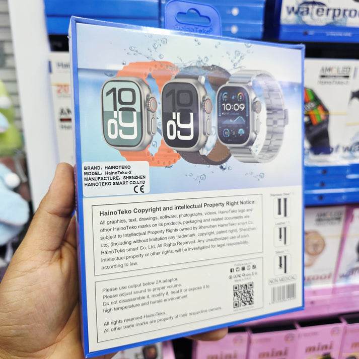 Teko-2 amoled ekranlı ultra2 20 günlük pil ömürlü 3 kordonlu akıllı saat - A2Q - KolayMagza