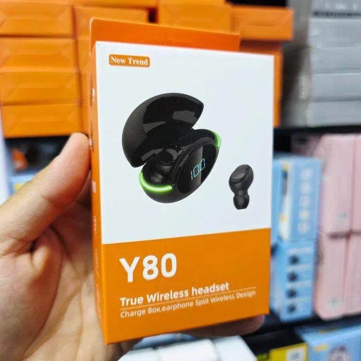 Y80 led ışıklı göstergeli ios android uyumlu 5.0v bluetooth kulaklık - B1Q - KolayMagza