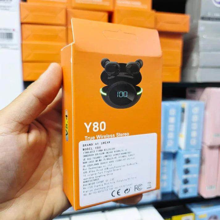Y80 led ışıklı göstergeli ios android uyumlu 5.0v bluetooth kulaklık - B1Q - KolayMagza